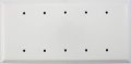 Over Sized Jumbo Smooth White 5 Gang Blank Wall Plate 