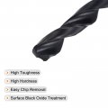 Uxcell 6542 High Speed Steel Straight Shank Twist Jobber Drill Bit Fully Ground Black Oxide Bits 8 7mm Diameter 125mm Total