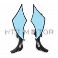 Httmt Black Motorcycle 8mm 10mm Teardrop Side Rear View Mirrors Compatible With Cruiser Chopper