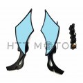 Httmt Black Motorcycle 8mm 10mm Teardrop Side Rear View Mirrors Compatible With Cruiser Chopper