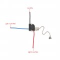 Uxcell Pull Chain Switch Spdt For Ceiling Fan Light Lamp With 10cm Silver