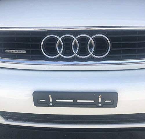 Front License Plate Tag Holder Mounting Mount Adapter Bumper Kit Bracket For Audi All Models Each With 6 Screws 2 Built In Nuts