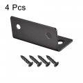 Uxcell Corner Brace Angle Bracket Fastener Stainless Steel L Shape 26 5mmx26 5mmx60mm Black With Screws 2 Pcs