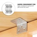 Tehaux 12pcs Corner Brace L Brackets Stainless Steel Bracket With 72pcs Screws