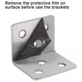 Tehaux 12pcs Corner Brace L Brackets Stainless Steel Bracket With 72pcs Screws