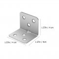 Tehaux 12pcs Corner Brace L Brackets Stainless Steel Bracket With 72pcs Screws