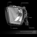 Front Bumper Driving Fog Lights With Wiring Harness And Switch Compatible Dodge Ram 1500 Truck 13-18 Driver Passenger Side