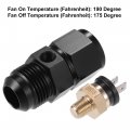 Uxcell 1 Set Auto Engine Temperature Cooling Fan Switch Fitting Adapter 12an 190 F On-175 Off