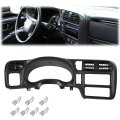 G-plus Dashboard Cover Single Din Compatible With Chevy Blazer S10 Gmc Jimmy Sonoma 1998-2004 Dash Trim Bezel Black 