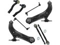 Control Arm Sway Bar Link Tie Rod Kit 8 Piece Compatible With 2007-2012 Nissan Sentra 