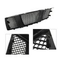 Antuko Mesh Middle Grille Front Bumper Grill Kit Assembly Gloss Black Replacement For 2005 2006 2007 2008 Frontier