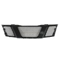 Antuko Mesh Middle Grille Front Bumper Grill Kit Assembly Gloss Black Replacement For 2005 2006 2007 2008 Frontier