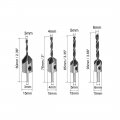 Uxcell Countersink Drill Bit Set Quick Change With One Hex Key Adjustable Carpentry Reamer Plated For Wood Diy 4 Pack 3mm 4mm
