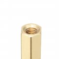 Uxcell 10pcs Brass Straight Pcb Pillar Female Thread Hex Standoff Spacer M3x5x22mm