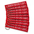 Remove Before Flight Red And White Key Chains 10 Pack Double Sided Embroidered Fabric Keychain 5 In X 1 