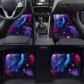 Jeocody Galaxy Stars All-weather Anti-slip Floor Mats Rubber Car Heavy Dust Durable Foot Carpets Cushion Cars Accessories Pack