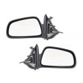 Door Mirror Pair For Mitsubishi Galant 1999 To 2003 Driver And Passenger Side Manual Remote Non Folding Heated Paintable 