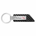 Ipick Image Compatible With Dodge Challenger R T Classic Carbon Fiber Texture Black Pu Leather Strap Key Chain