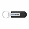 Ipick Image For Ford F-350 Silver Metal Plate Black Pu Leather Strap Key Chain Keychain Official Licensed