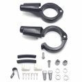 Httmt- Front Gloss Black Turn Signal Relocation Kit Compatible With H-d Harle Fxd Dyna 2008-2017 P N Mt224-023-cd
