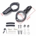 Httmt- Front Gloss Black Turn Signal Relocation Kit Compatible With H-d Harle Fxd Dyna 2008-2017 P N Mt224-023-cd