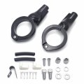 Front Gloss Black Turn Signal Relocation Kit For Harley Davidson Fxd Dyna 2008 To 2017 Replaces Part 69433 08a