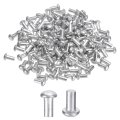 150 Pcs Brazier Head Solid Aluminum Rivets M3 Dia X 6mm Length Round Boat For Repairing Boats Machinery Aircraft Automobile 