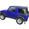 Hecasa Soft Top For 1986-1994 Suzuki Samurai With Tinted Zip Out Windows Sailcloth Black Nn1608 