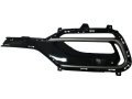 Left Driver Side Fog Light Bezel Black With Silver Molding For 2017-2018 Hyundai Santa Fe Sport 2 0l 4-cylinder Turbo 