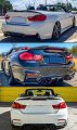 M4 V Style Carbon Fiber Trunk Spoiler Wing Compatible With 2014-2020 Bmw F33 4 Series F83 Convertible