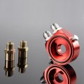M20x1 5 Aluminum Oil Filter Cooler Sandwich Block Adapter Gauge Sensor Plate An10 Red