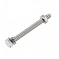Uxcell M6 X 70mm Hex Head Screws Bolts Nuts Flat Lock Washers Kits 304 Stainless Steel Fully Thread Hexagon 6 Sets
