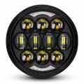 Dot Approved 80w 5-3 4 5 75 Round Led Projection Headlight Compatible With Dyna Street Bob Super Wide Glide Low Rider Night Rod