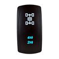 Stv Motorsports Laser Blue Rocker Switch 4x4 2x4 20a 12v On Off Led Light 