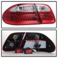 Acanii For 1996-2002 Mercede-benz W210 E300 E320 E430 E55 Red Clear Led Tail Lights Brake Lamps Pair Set Left Right