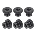Knurled Thumb Nuts 6pcs M4 X 12 8mm Carbon Steel Nut Adjusting Round Knobs Fasteners For 3d Printer Parts Black 