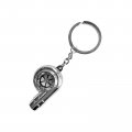 Augeny Car Turbo Keychain Creative Charming Polishedcharger Chain Mini Auto Turbo Key Ring Part Decoration Large-glossy Silver 