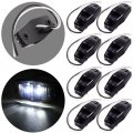 Ocpty 2led Side Marker Light 8pcs White Smoke Lens Trailer Lamp Stop Turn Tail Fit For Boats Van Truck Pickups 12v Waterproof