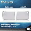 G-plus Front Headlight Lenses Cover Compatible With 2007-2013 Gmc Sierra 1500 2500hd 3500hd Left Right Side Replacement Pair