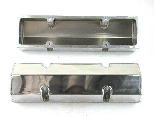 Small Block For Chevy 327 350 400 Fabricated Tall Valve Cover Polished E41308p