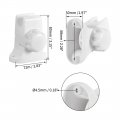 Uxcell Shower Head Holder Adjustable Abs Wall Mount Handheld Bracket White 72x50x80mm 3pcs