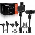 A-premium Set Of 6 Ignition Coil Pack And Iridium Spark Plugs Compatible With Nissan Maxima 2000-2001 Infiniti I30 3 0l