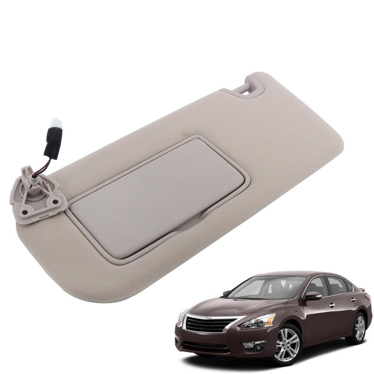 Beige Left Driver Side Sun Visor With Lights For Altima 2019 2020 2021 2022 2023 2024 Replacement 96401 6ca3c Built In Mirror