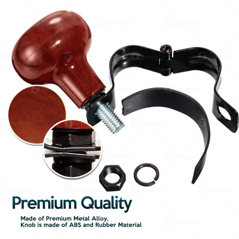 Woodgrain Steering Wheel Spinner Universal Fit Premium Quality Power Handle Two Pack Ga0088-v
