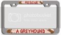 Rescue A Greyhound Dogs Pets 3d Metal License Plate Frame Universal Fit For Auto Suv And Truck Tag Holder 12 In X 6 Heavy Duty 