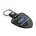 Ford Expedition Real Black Carbon Fiber Large Shield-style Key Chain