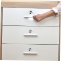 Doitool 2 Sets Box Power Supply Cabinet Locking Metal Triangular Panel Triangle Socket Key Distribution Zinc Aluminum Alloy