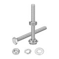 10 Set Hex Head Nuts And Bolts Assortment Kit 304 Stainless Steel 4-20 X 2-3 8 With 1 4 Washers For Construction Machinery 