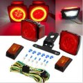 Suna 12v Led Trailer Light Kit Submersible Tail Utility Lights And Wiring For Under 80 Inch Boat Waterproof 