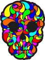 Stickertalk Swirl Pattern Skull Vinyl Sticker 3 5 Inches By 